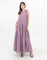 Collar Maxi Dress Purple